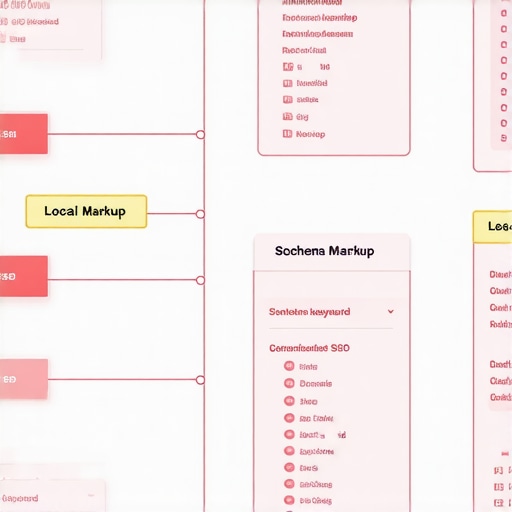 Diagram illustrating schema markup integration with local keywords for better SEO