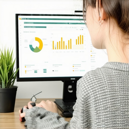 Person reviewing local SEO analytics on a computer to maintain Google Maps rankings.