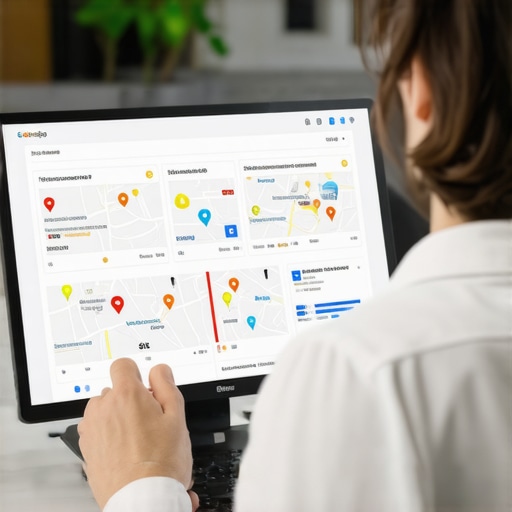Business owner reviewing Google Maps ranking metrics and reviews