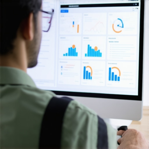 Person reviewing SEO analytics dashboard on a computer