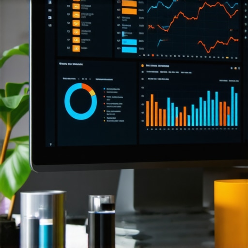 Person analyzing local ranking data on a computer for Google Maps optimization