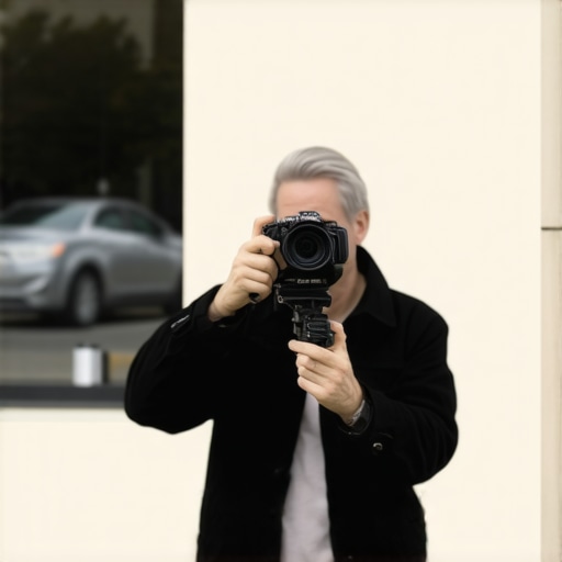 Business owner creating a promotional video outside their shop