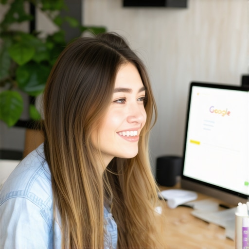 Business owner responding to reviews on a smartphone in a busy local store