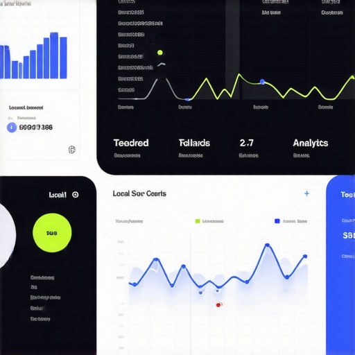 A detailed dashboard displaying local SEO metrics and analytics for maintaining GMB rankings.