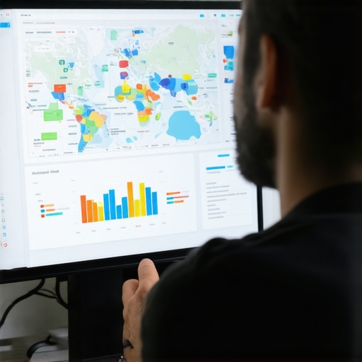 Person working on SEO data analysis for local business rankings