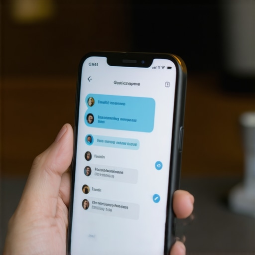 Business owner replying to customer messages on a mobile device with a chat interface.