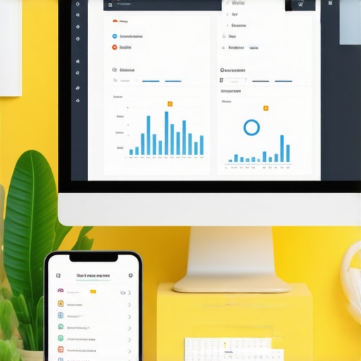A modern digital workspace displaying various SEO and mapping analytics tools.