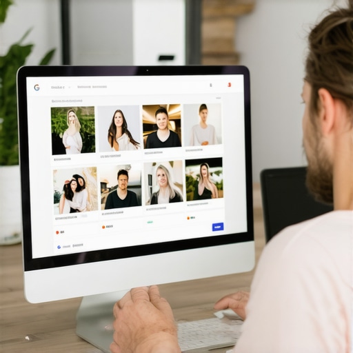 Business owner updating Google My Business profile with real customer videos and photos on a laptop.